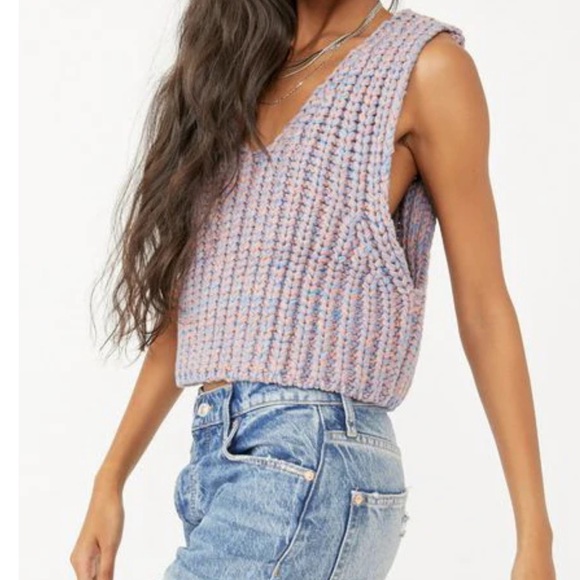 NWT  Free People crochet hoopla vest knit crop tank - Picture 11 of 11